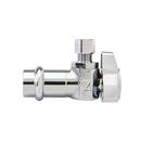 1/2 x 1/4 in. Press x Compression Angle Supply Stop Valve in Chrome 