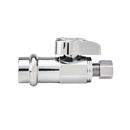 1/2 x 1/4 in. Press x Compression Straight Supply Stop Valve in Chrome 