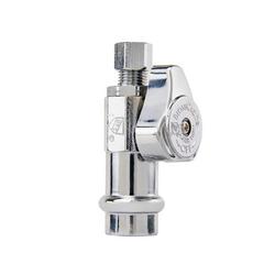 1/2 x 1/4 in. Press x Compression Straight Supply Stop Valve in Chrome