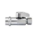 BrassCraft Chrome Press x Compression Straight Supply Stop Valve in Chrome 