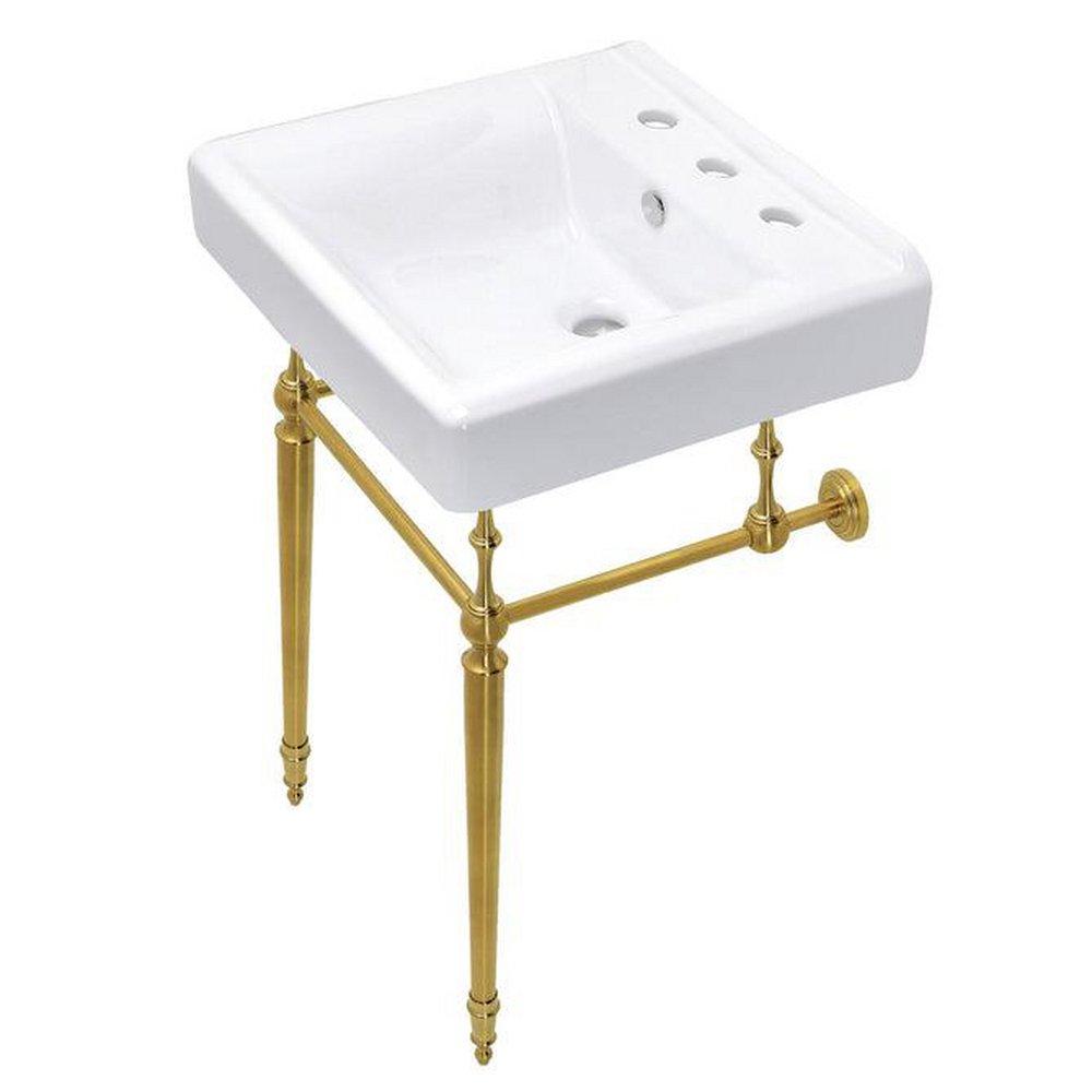 Kingston Brass Brushed Brass Consoles Bathroom Sink 