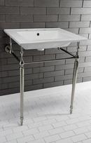 Kingston Brass White Consoles and Undermount Bathroom Sink 