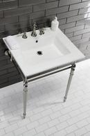 Kingston Brass White Consoles and Undermount Bathroom Sink 