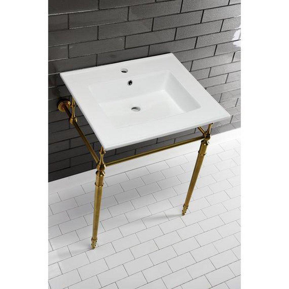 Kingston Brass Brushed Brass Console Leg 