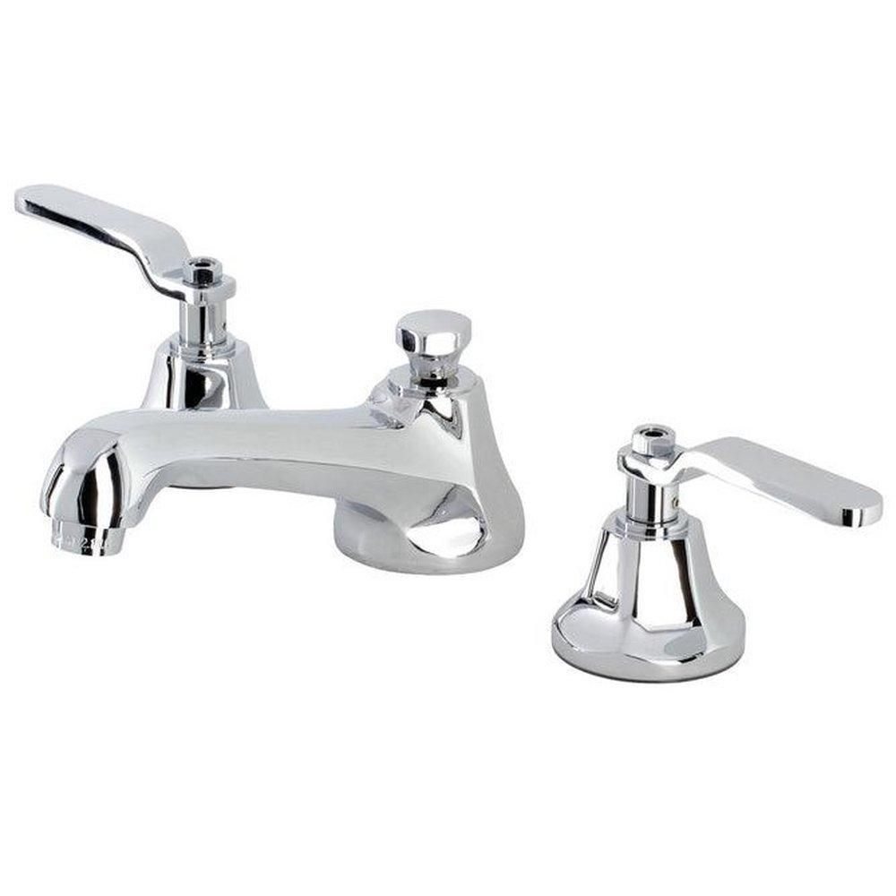 WHITAKER 1.2 GPM DECK MOUNTED WIDESPREAD BATHROOM FAUCET WITH POP-UP DRAIN ASSEMBLY 