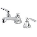 WHITAKER 1.2 GPM DECK MOUNTED WIDESPREAD BATHROOM FAUCET WITH POP-UP DRAIN ASSEMBLY 