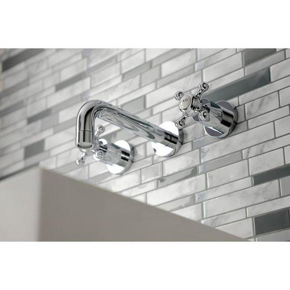 METROPOLITAN 1.2 GPM WALL MOUNTED WIDESPREAD BATHROOM FAUCET 