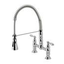 HERITAGE 1.8 GPM WIDESPREAD BRIDGE PULL DOWN KITCHEN FAUCET 