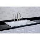 Kingston Brass White 36 x 22 in. 4 Hole Cast Iron 1 Bowl Drop-in Kitchen Sink 