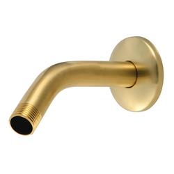 6 in. Brass Shower Arm in Brushed Brass