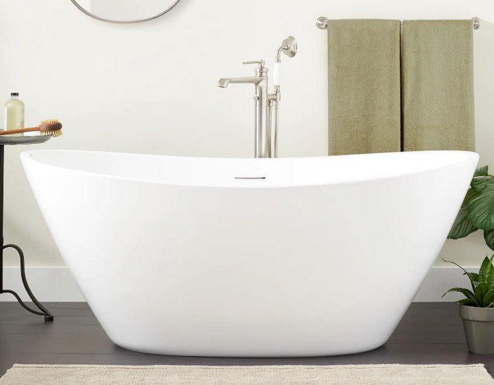 Signature Hardware White 66 x 30 in. Freestanding Bathtub 