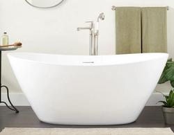 66 x 30 in. Freestanding Bathtub with Center Drain in White