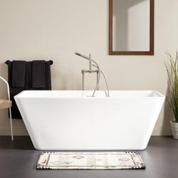 65 x 28-3/4 in. Freestanding Bathtub with Center Drain in White