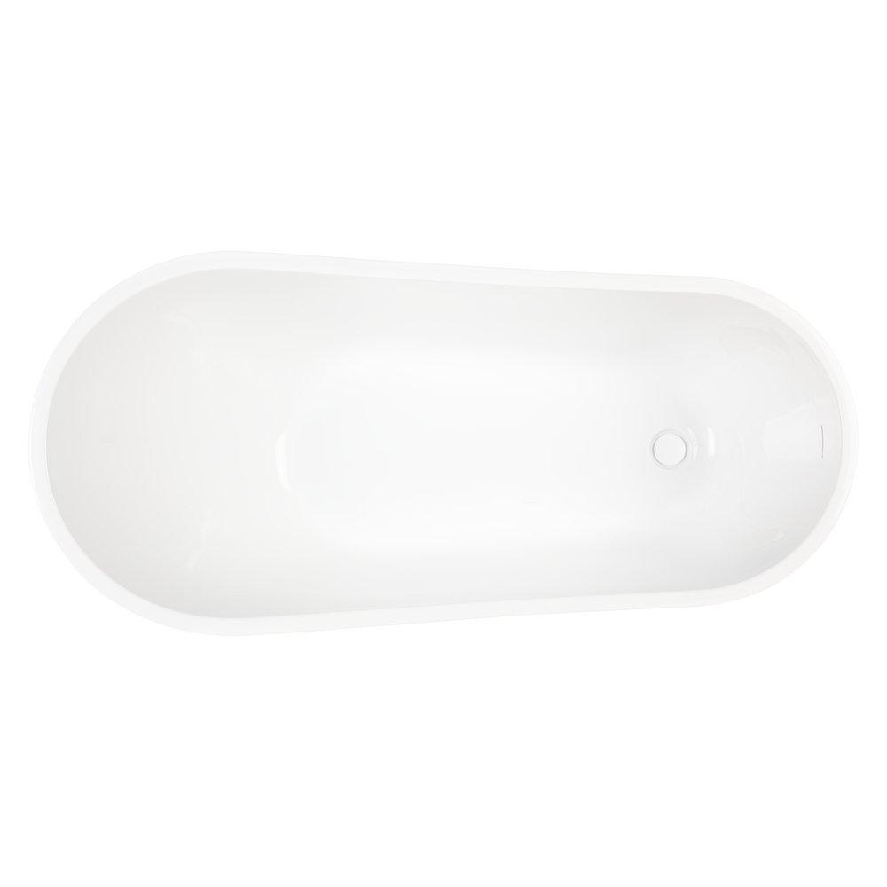 Signature Hardware White 71 x 28-1/4 in. Freestanding Bathtub with End Drain 