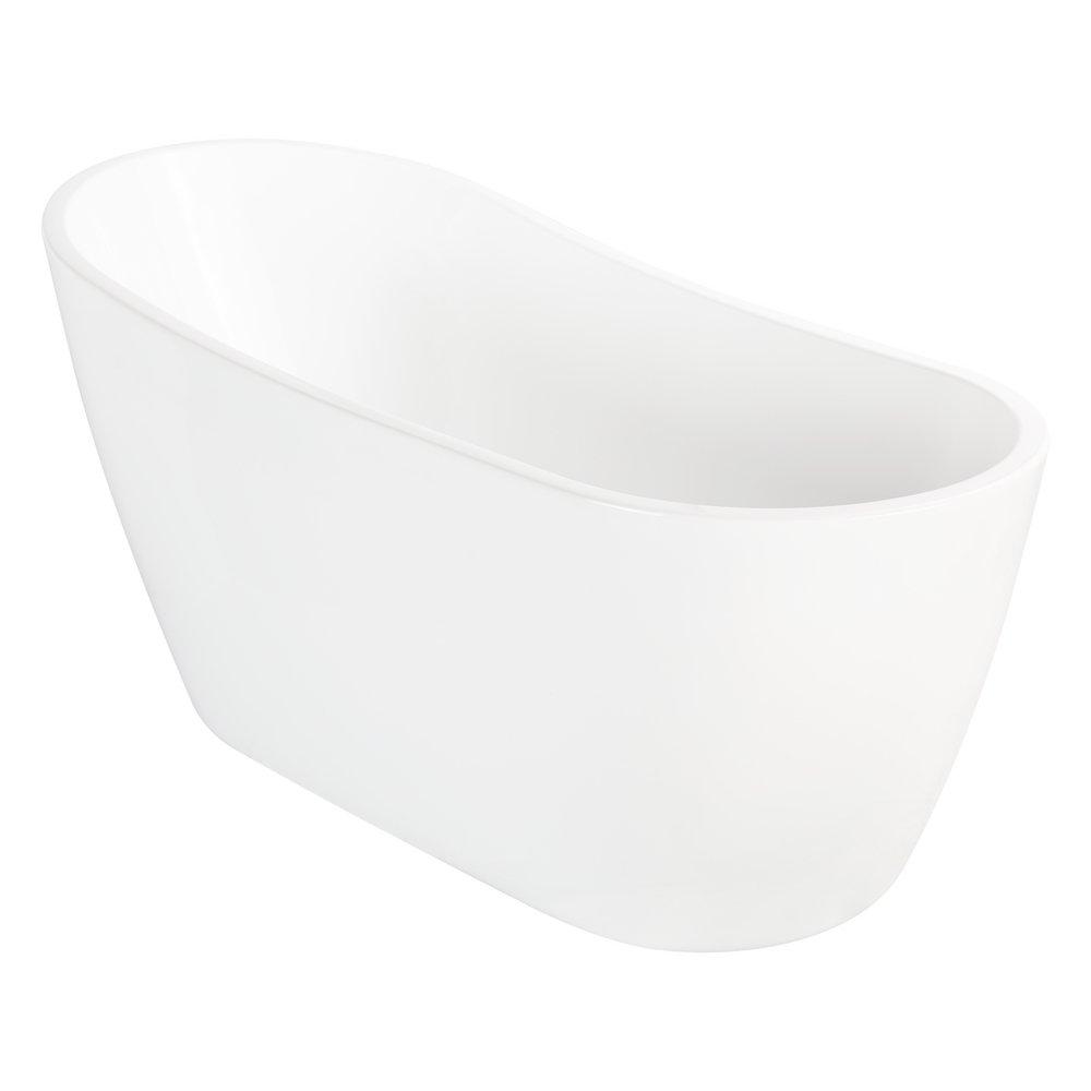 Signature Hardware White 60 x 28 in. Freestanding Bathtub with End Drain 