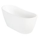 Signature Hardware White 60 x 28 in. Freestanding Bathtub with End Drain 