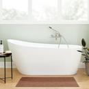 Signature Hardware White 60 x 28 in. Freestanding Bathtub with End Drain 