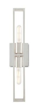 60W 2-Light 21 in. Wall Sconce in Polished Nickel