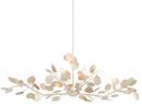 25 x 51 in. 60W 1-Tier 6-Light Chandelier in Contemporary Silver Leaf