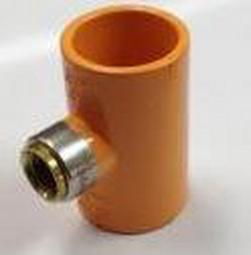 1 in. Socket x Socket x FIPT Schedule 40 and 80 CPVC Sprinkler Tee in Orange