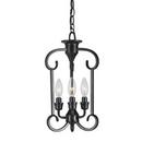 3-LIGHT BLACK FOYER PENDANT 