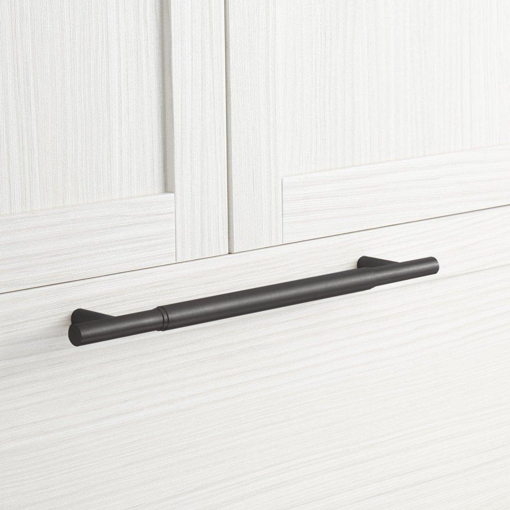 Signature Hardware Matte Black Brass Appliance Pull in Matte Black 