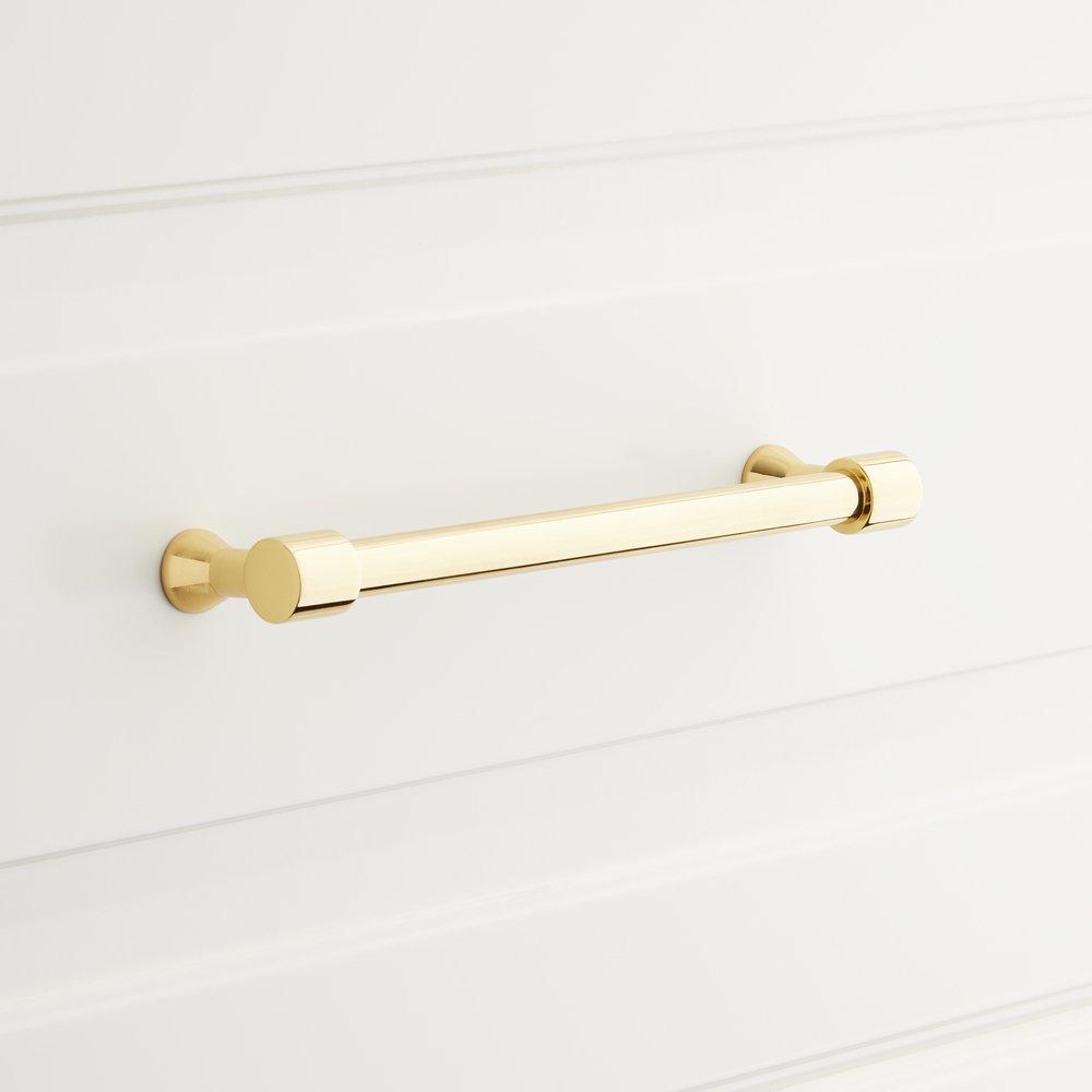 Signature Hardware Polished Brass 6-5/8 in. Brass Cabinet Pull 