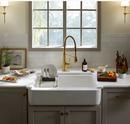 KOHLER White 35-5/8 x 21-5/16 in. No Hole Cast Iron Single Bowl Farmhouse and Undermount Kitchen Sink 
