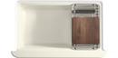 KOHLER Biscuit 35-5/8 x 21-5/16 in. No Hole Cast Iron Single Bowl Farmhouse and Undermount Kitchen Sink 