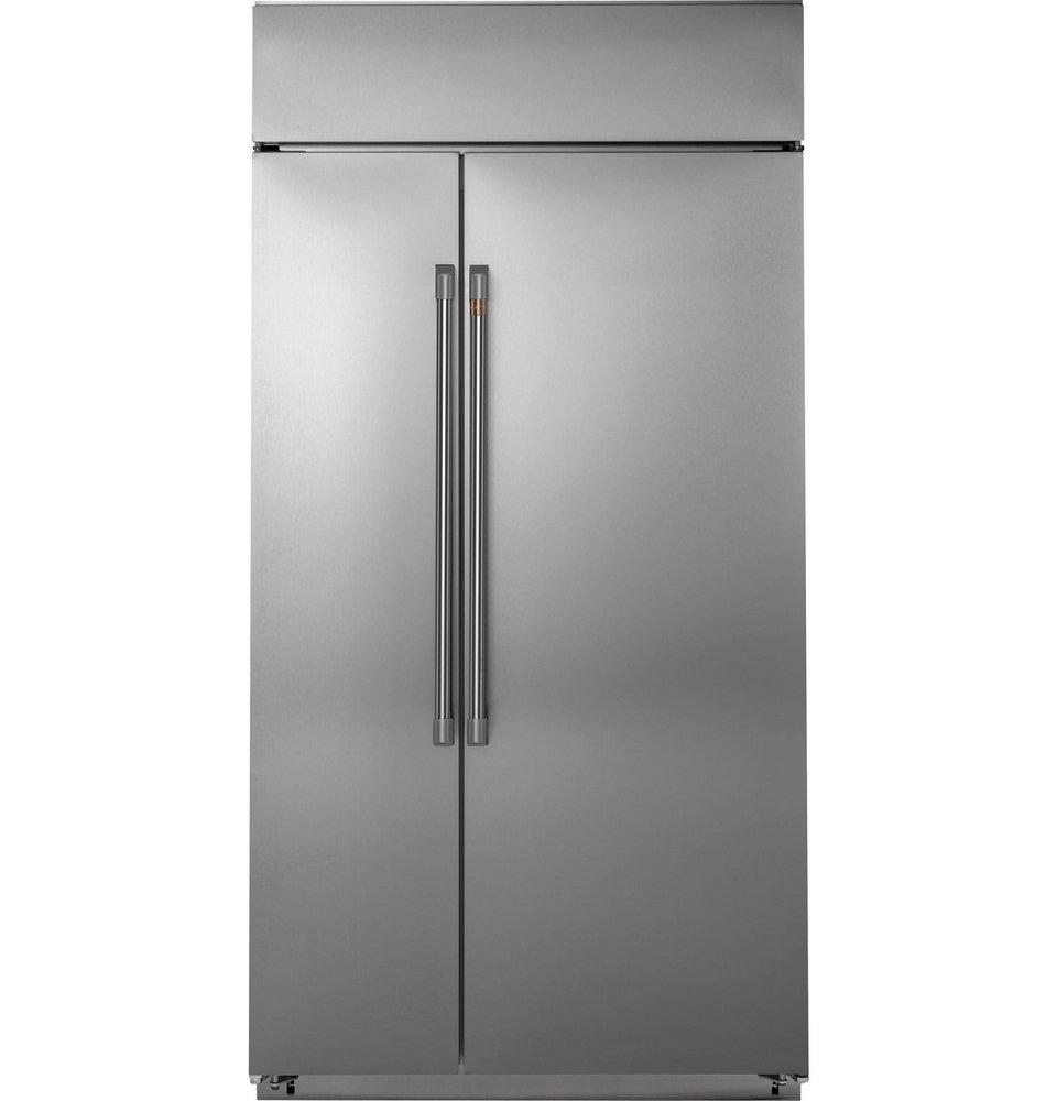 GE&reg; Stainless Steel 42 in. 25.1 cu. ft. Built-in and Side-By-Side Refrigerator 