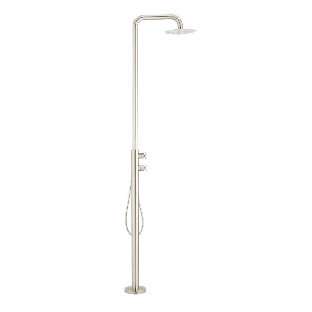 OUTDOOR STAINLESS STEEL OUTDOOR SHOWER PANEL SQUARE NECK 