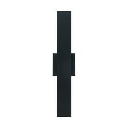 21W 1-Light 23 in. Outdoor Wall Sconce in Black