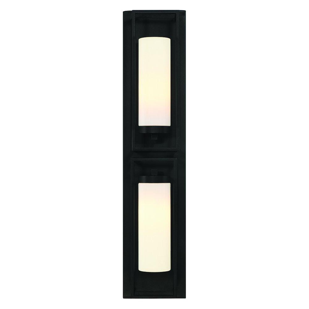Eurofase Satin Black 60W 2-Light 36 in. Outdoor Wall Sconce 