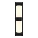60W 2-Light 23-1/4 in. Outdoor Wall Sconce in Satin Black