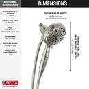Delta Faucet Brilliance Stainless Multi Function Hand Shower 