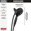 Delta Faucet Matte Black Multi Function Hand Shower 