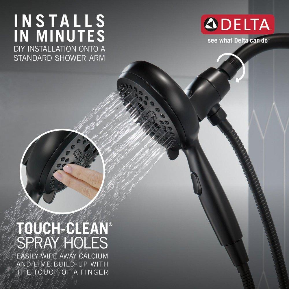 Delta Faucet Matte Black Multi Function Hand Shower 