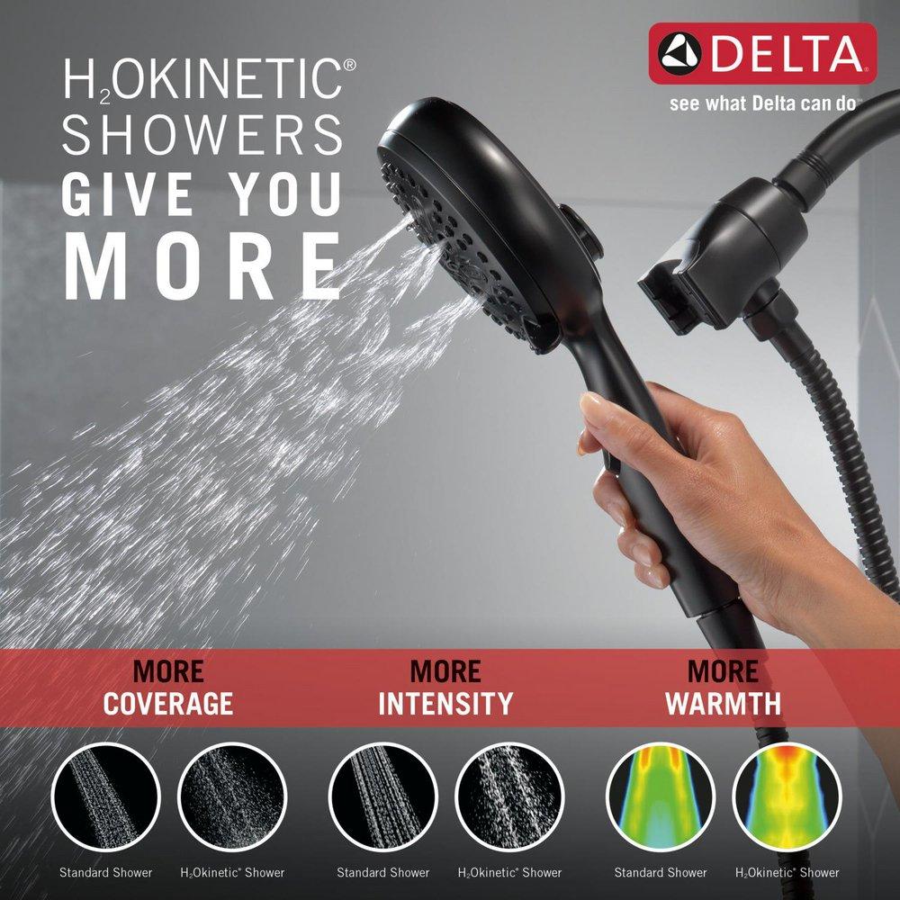 Delta Faucet Matte Black Multi Function Hand Shower 
