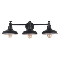 60W 3-Light Medium E-26 Vanity Fixture in Matte Black