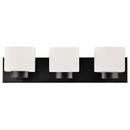 Design House Matte Black 180W 3-Light Medium E-26 Vanity Fixture 