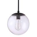 60W 1-Light Medium E-26 Pendant in Matte Black