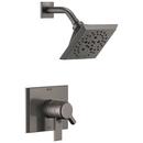 Two Handle Multi Function Shower Faucet in Lumicoat® Black Stainless (Trim Only)