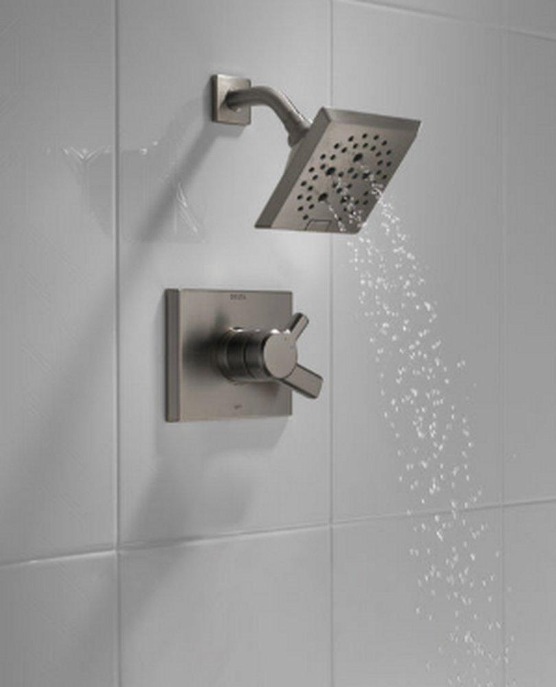 Delta Faucet Lumicoat Black Stainless Two Handle Multi Function Shower Faucet (Trim Only) 