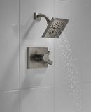 Delta Faucet Lumicoat Black Stainless Two Handle Multi Function Shower Faucet (Trim Only) 