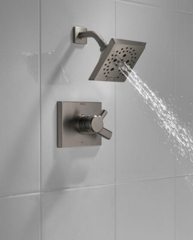 Delta Faucet Lumicoat Black Stainless Two Handle Multi Function Shower Faucet (Trim Only) 