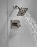 Delta Faucet Lumicoat Black Stainless Two Handle Multi Function Shower Faucet (Trim Only) 