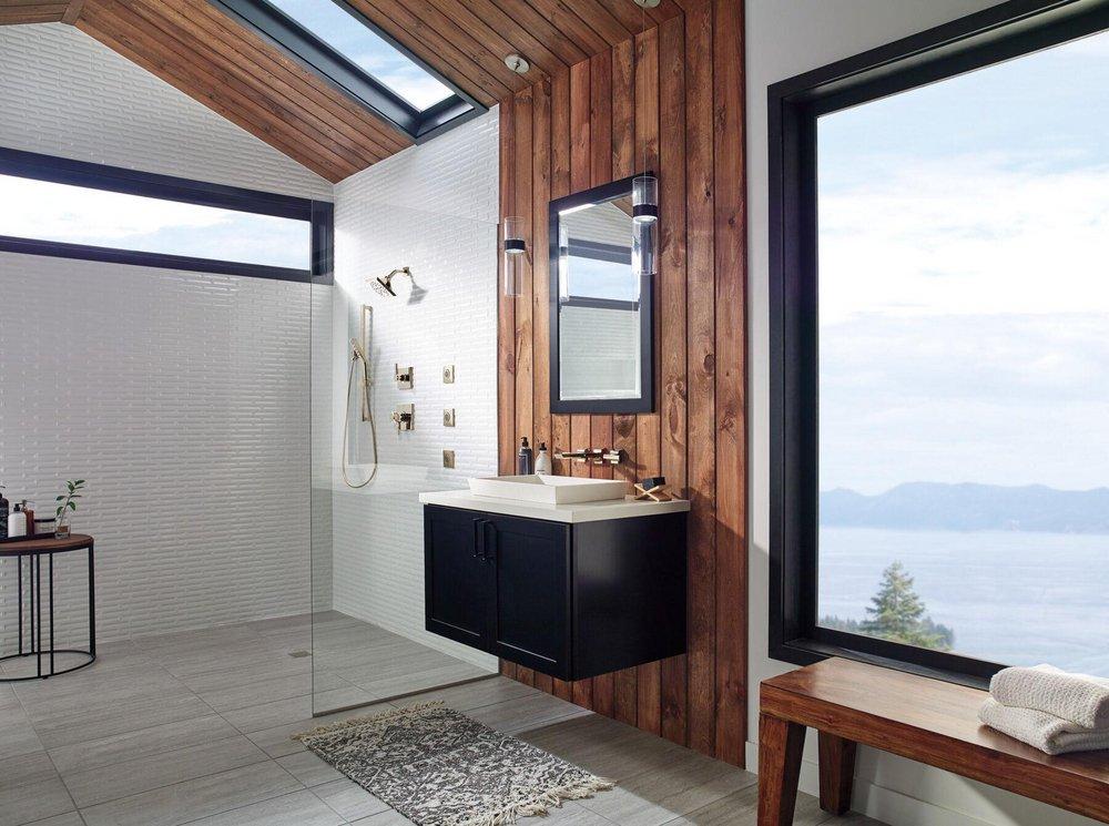 DELTA PIVOTAL TWO HANDLE WALL MOUNT BATHROOM FAUCET TRIM 