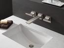 Delta Faucet Lumicoat Stainless Two Handle Wall Mount Bathroom Sink Faucet 
