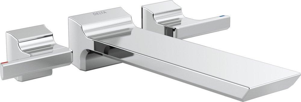 Delta Faucet Lumicoat&reg; Chrome Two Handle Wall Mount Tub Filler 