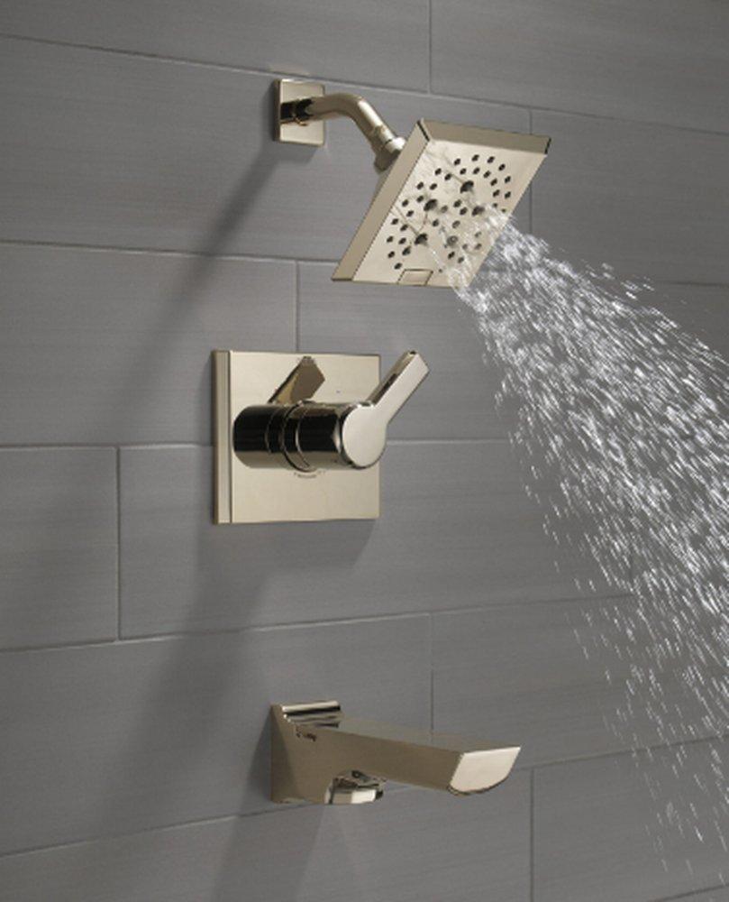 Delta Faucet Lumicoat Polished Nickel Single Handle Multi Function Bathtub & Shower Faucet (Trim Only) 